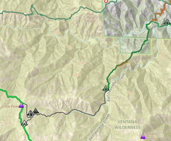 Rattlesnake Creek Trail map